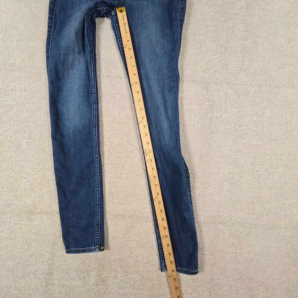 Hollister High-Rise Super Skinny Jeans Dark‎ Wash Stretch Size 3L W26 L32 Long